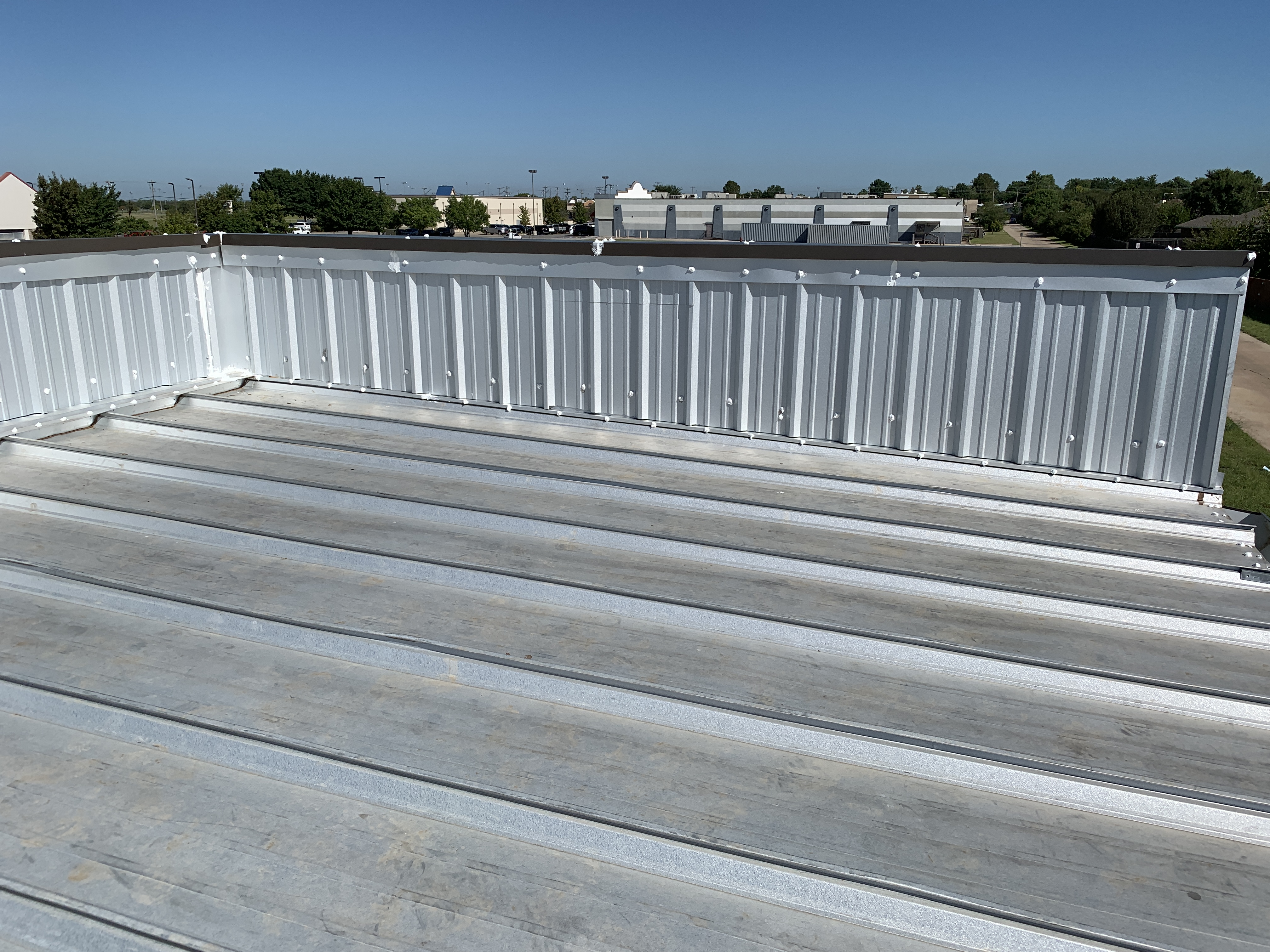 Standing seam metal roofing installation completed in Oklahoma City by professional roofing contractors