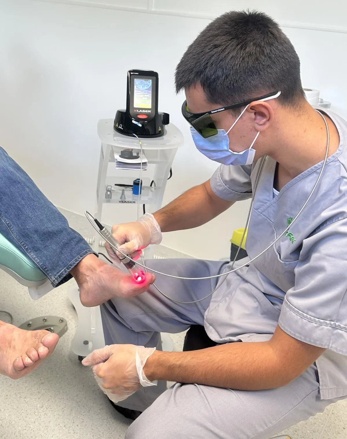Podiatrist Marios Nasi performing -