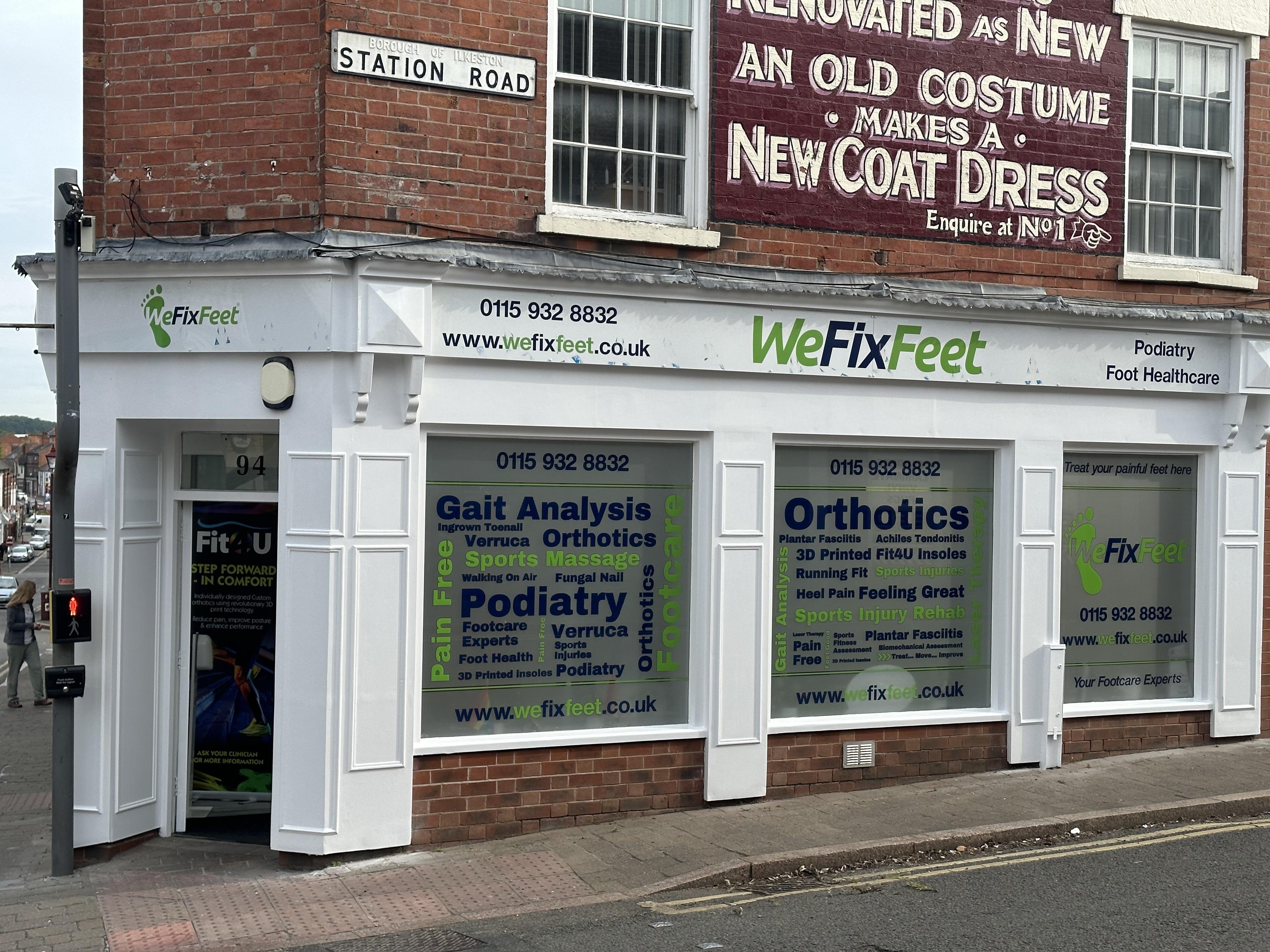 We Fix Feet - Ilkeston outside pavement view