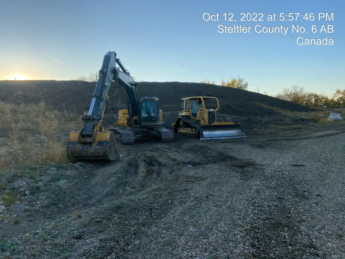Titan equipment working in Stettler County