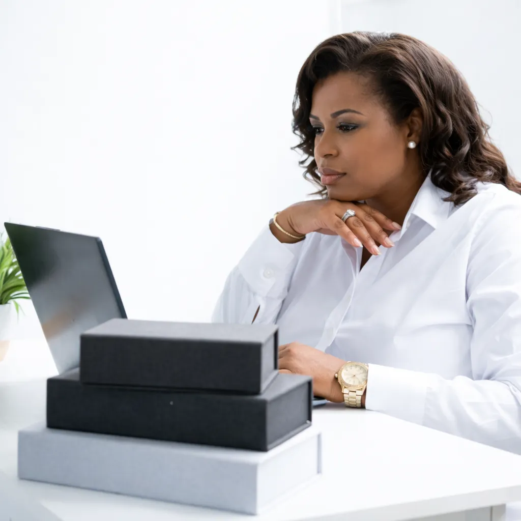 Lifestyle photo of a designer's workspace: single laptop and notebook, photorealistic, shadow-free, tightly clipped.