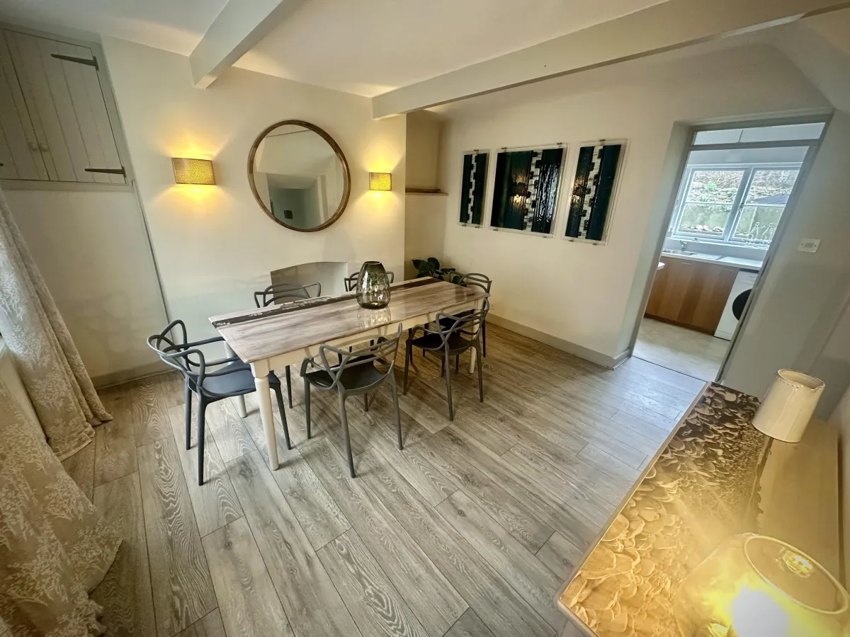 bright dining space Jurassic Coast cottage
