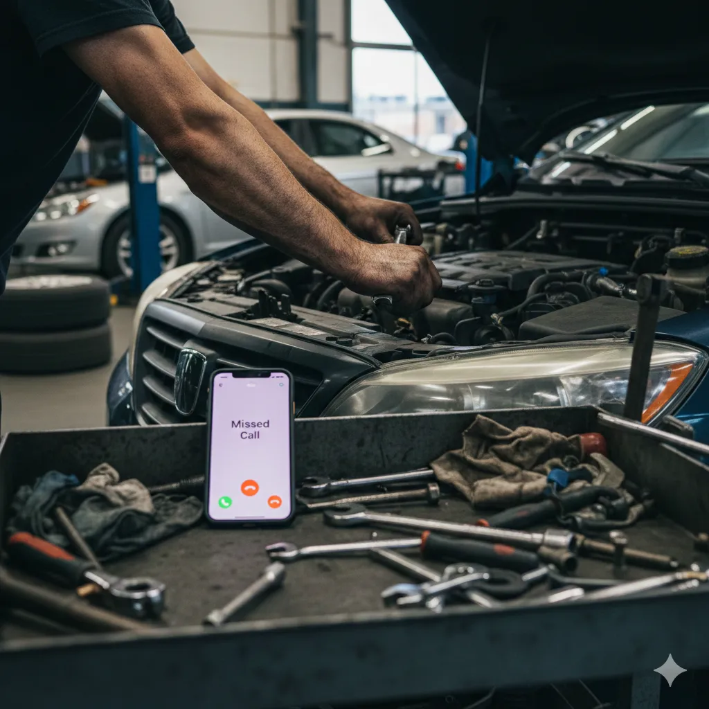 Small business owner on the phone