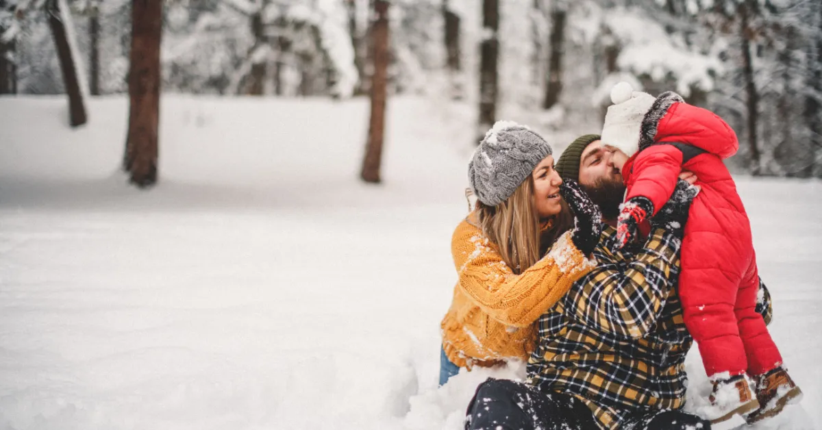 Young Family Enjoying Winter in Sacramento