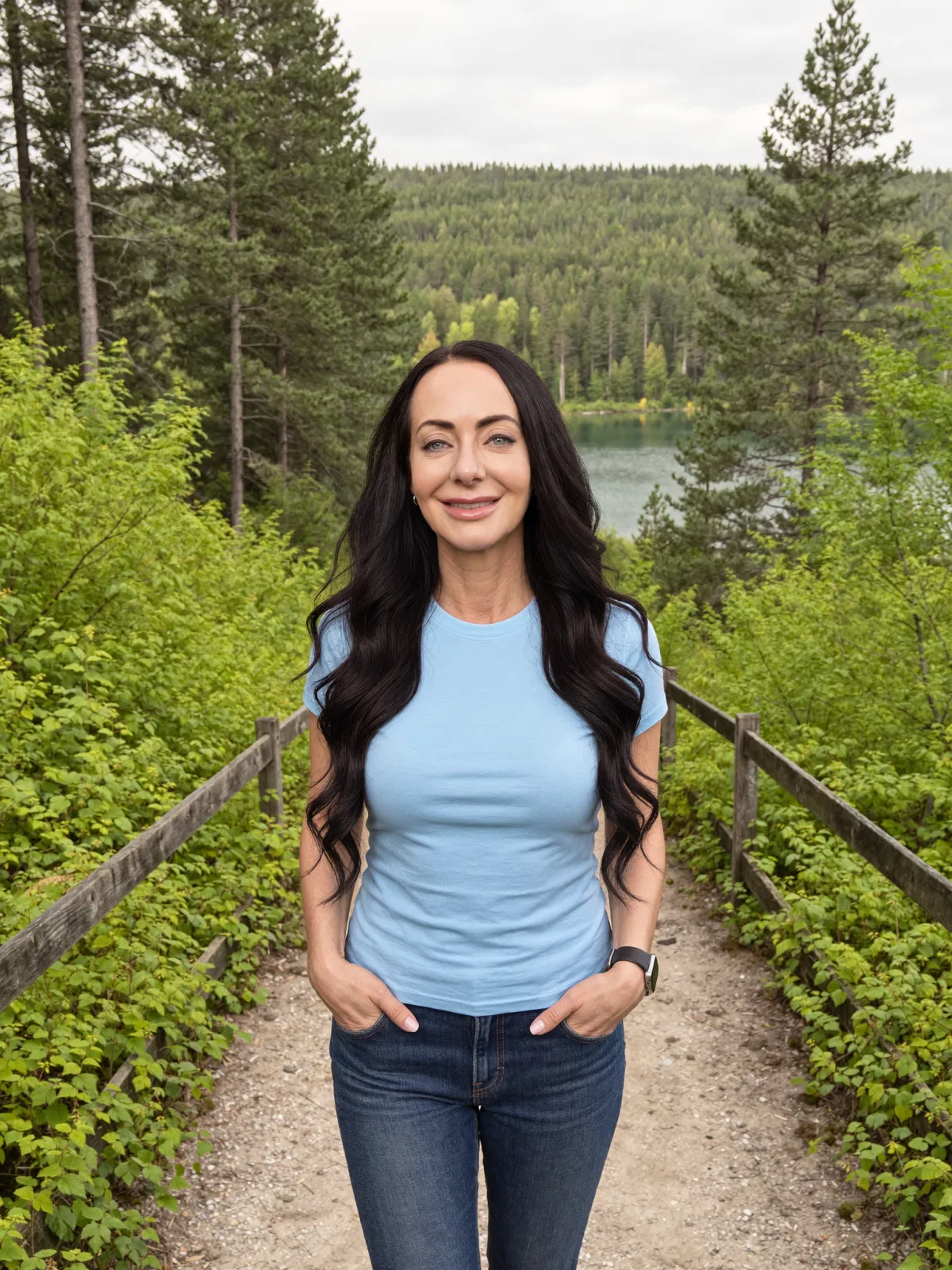 Jen Sells on a lakeside trail in Coeur d'Alene, Idaho