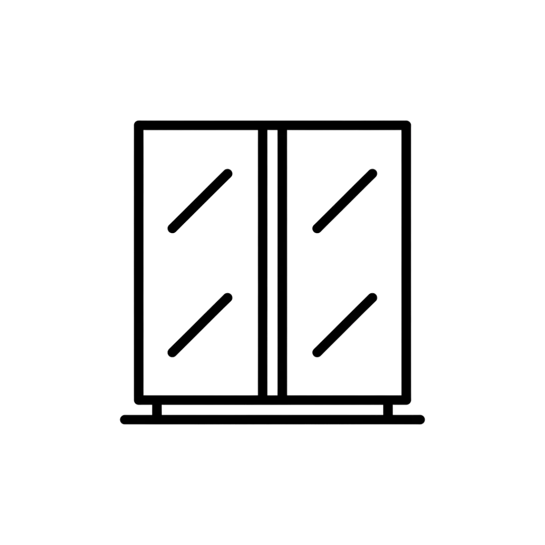 mirrored wardrobe sliding door with frame