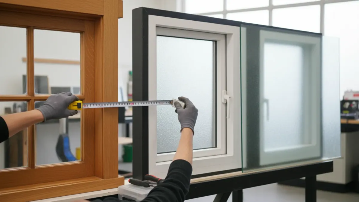 Window glass cut to size in Ascot for timber and aluminium frames with precise workshop measurement.