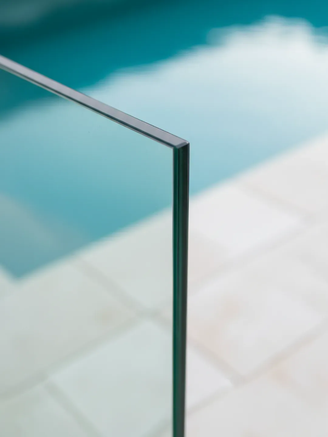 12mm toughened frameless glass panel with polished edge for pool fencing in Bulimba