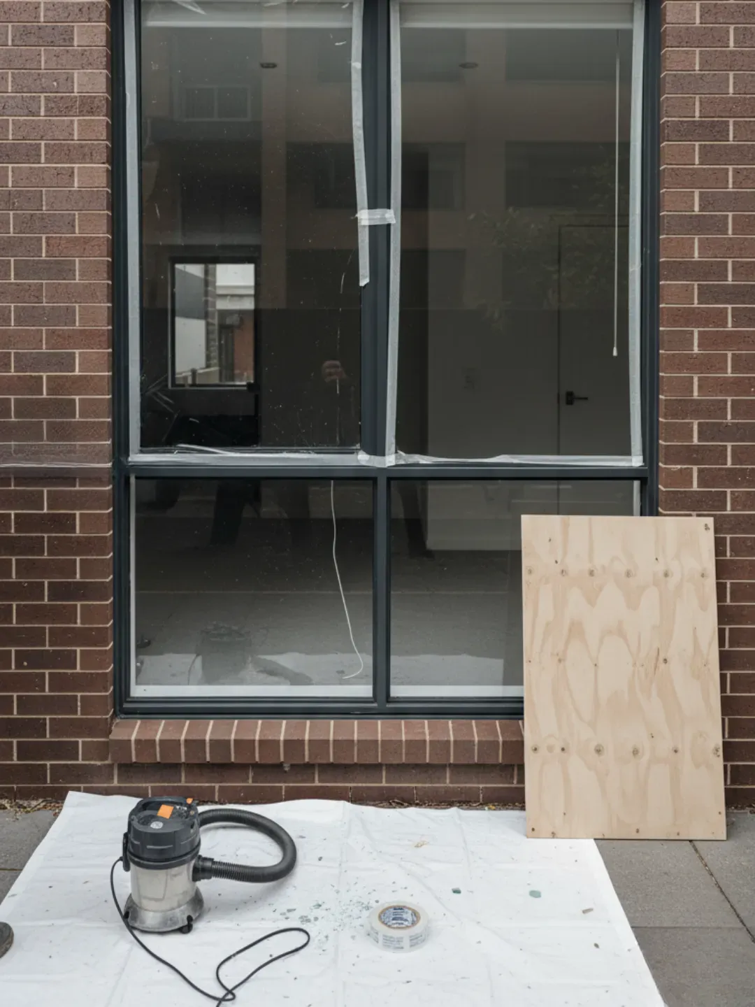 Emergency make-safe glass repairs west end securing broken windows fast with temporary protection and replacement service.