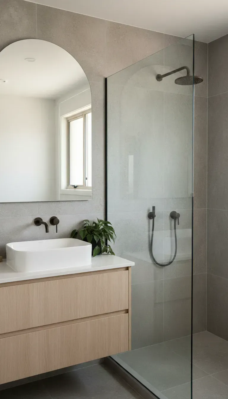 Shower screen and mirror replacements west end using toughened safety glass and custom mirrors cut to size.