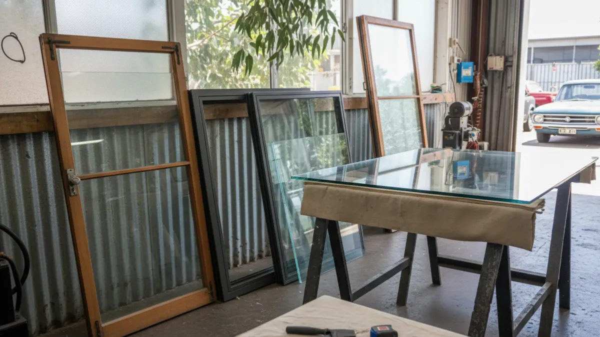 Window glass cut to size for timber and aluminium frames in Hamilton with accurate fitting