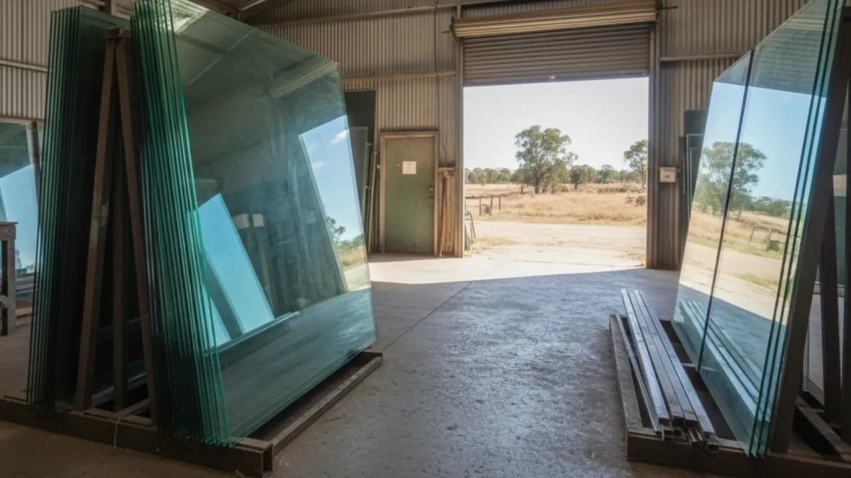 Heavy-duty laminated safety glass prepared for balustrades and shopfronts in bulimba