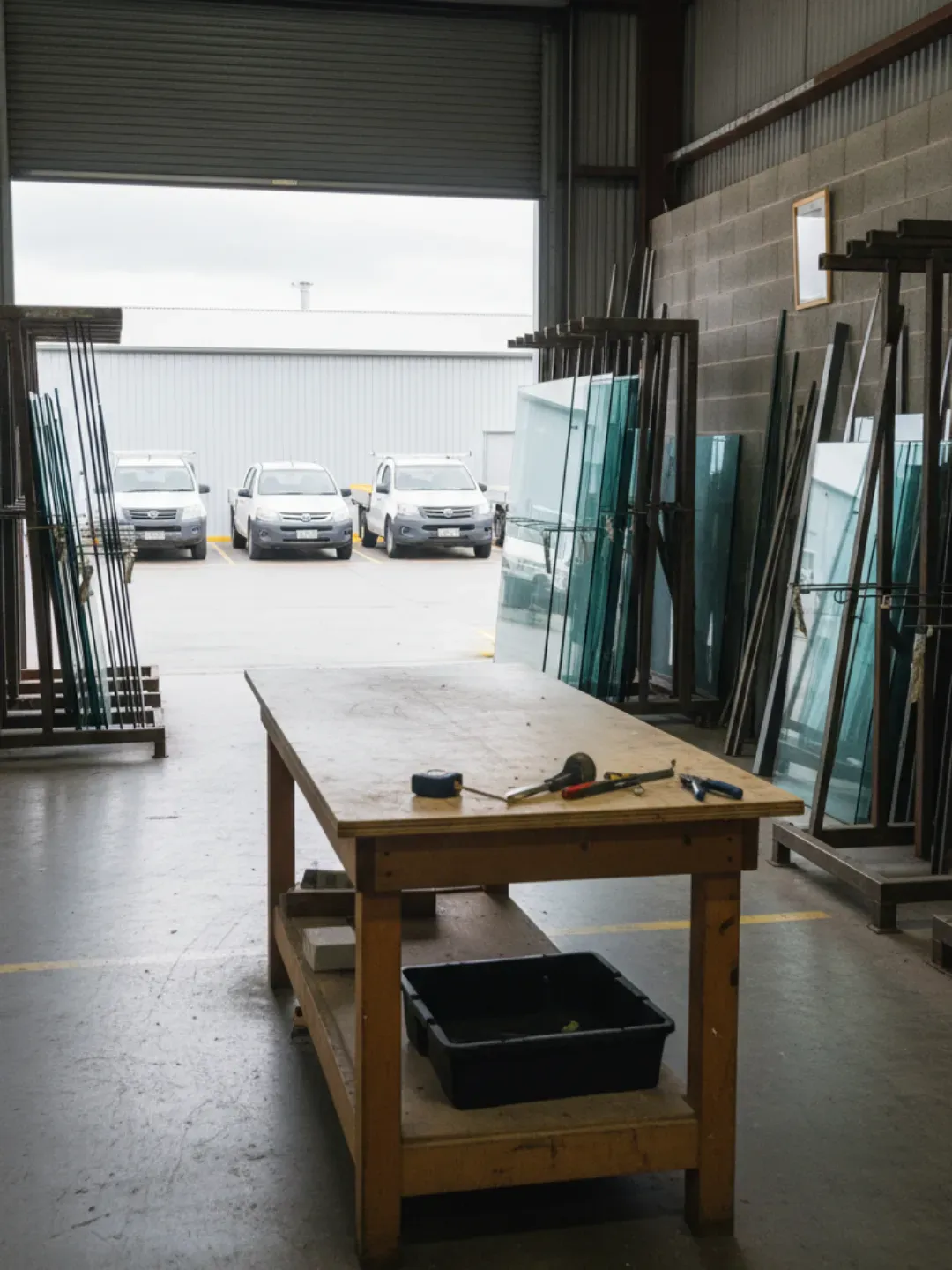 Ascot glazier greeting a homeowner outside a Queenslander home before a glass installation