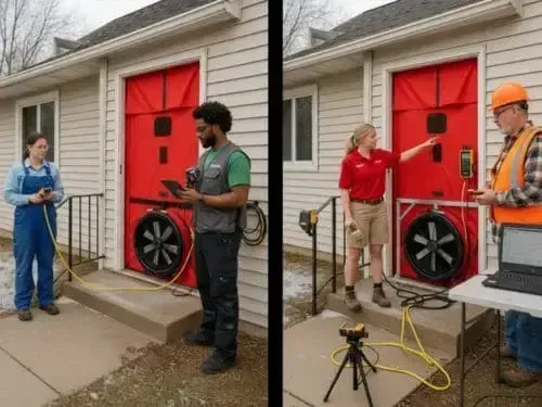 Blower Door Testing in Yadkinville