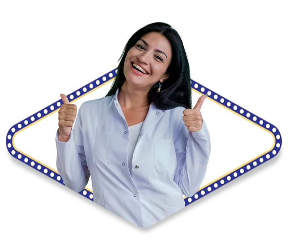 Woman smiling giving the two thumbs up pose to thank chiropractic patients of Kimberlin Chiropractic Health Systems for contacting Dr. Dale Kimberlin.