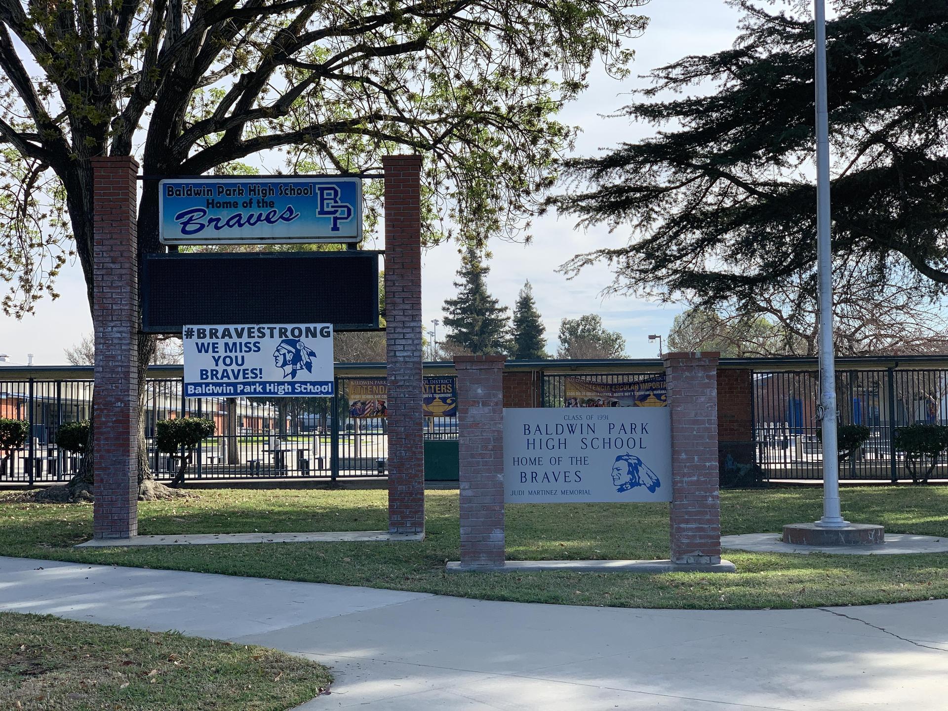 Baldwin Park High School in the city of Baldwin Park, CA.
