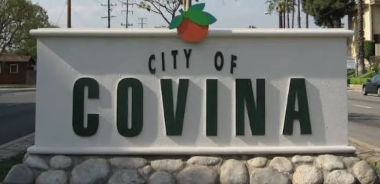 Covina California city sign monument