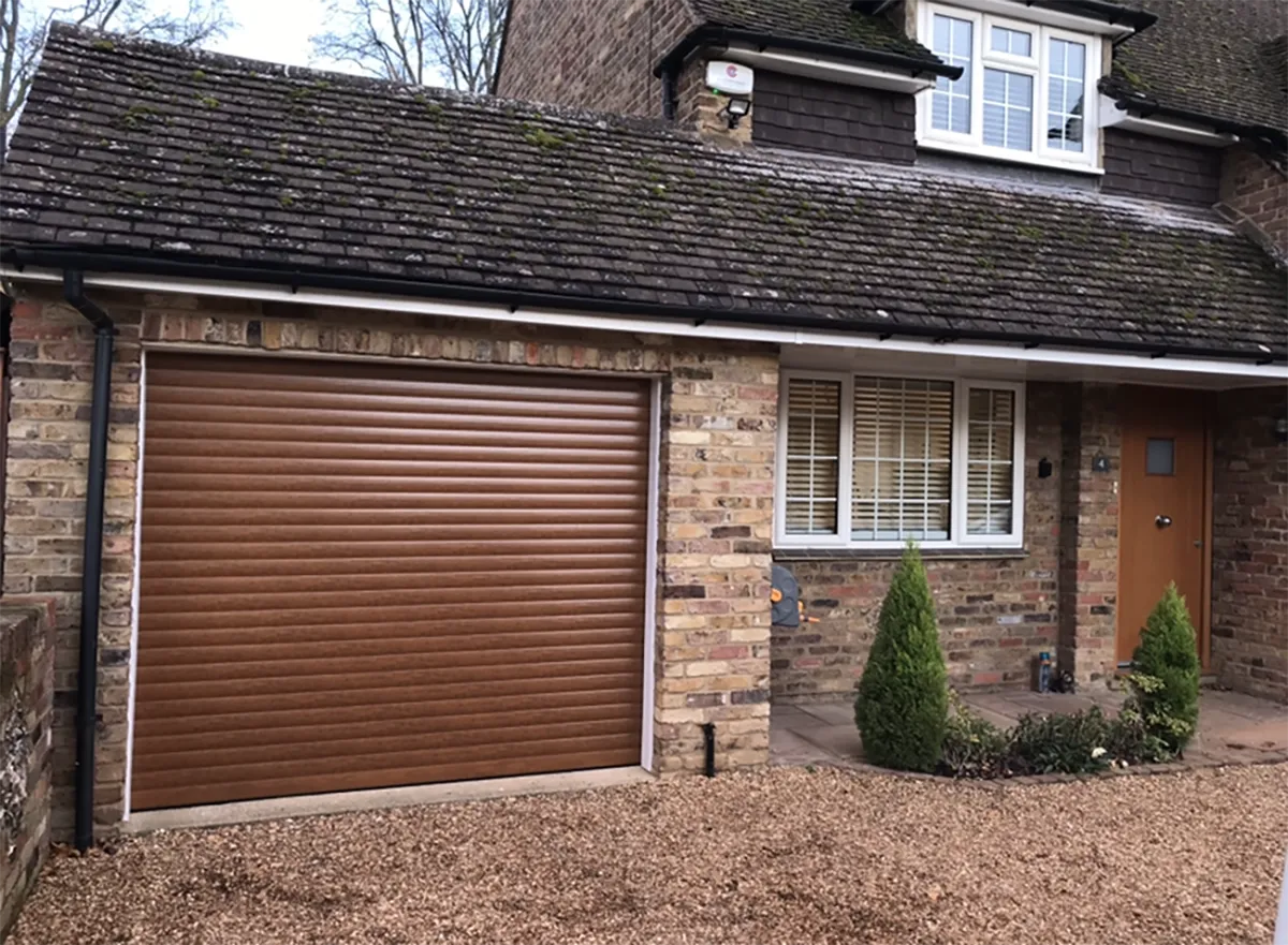 brown garage door
