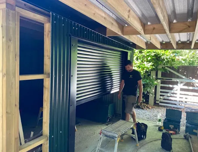 brown garage door