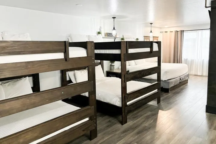 Beds in the Magnolia Bunk Room at Metropolis Resort