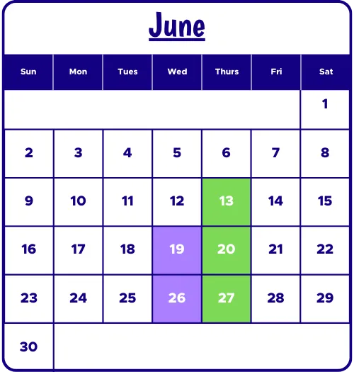 Metropolis Resort June Calendar