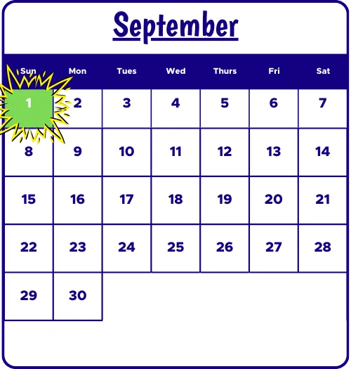 Metropolis Resort September Calendar