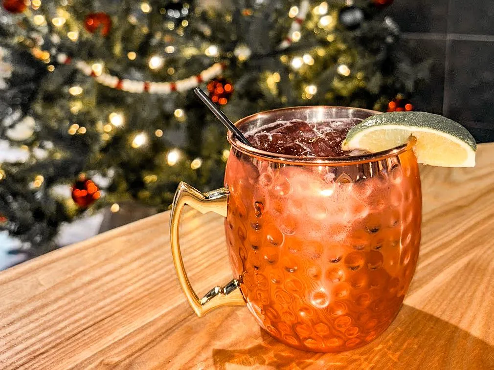 Seasonal Drinks at City Eats - Cranberry Mule