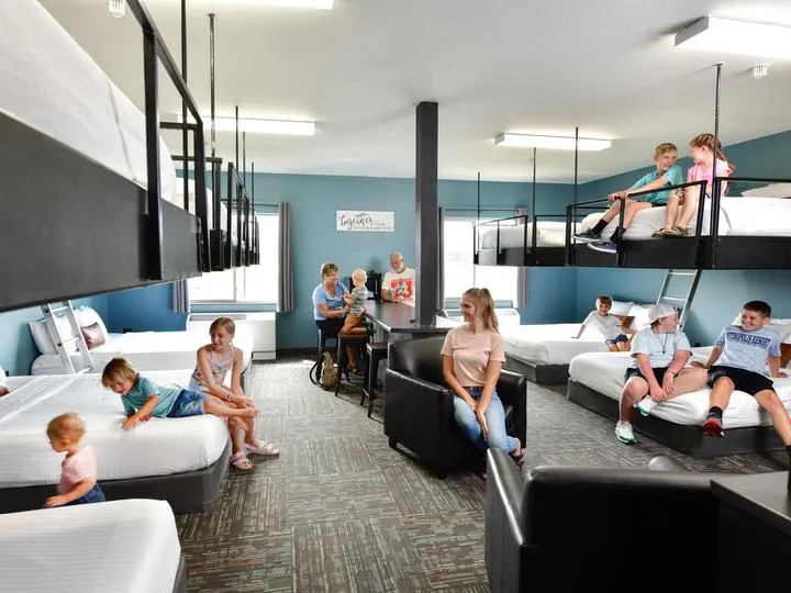 Guests in the Bunk House at Metropolis Resort