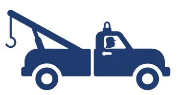 Tow truck icon representing emergency towing services