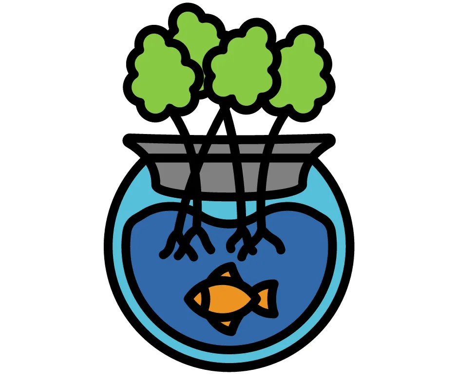 aquaponics system symbol for newsletter