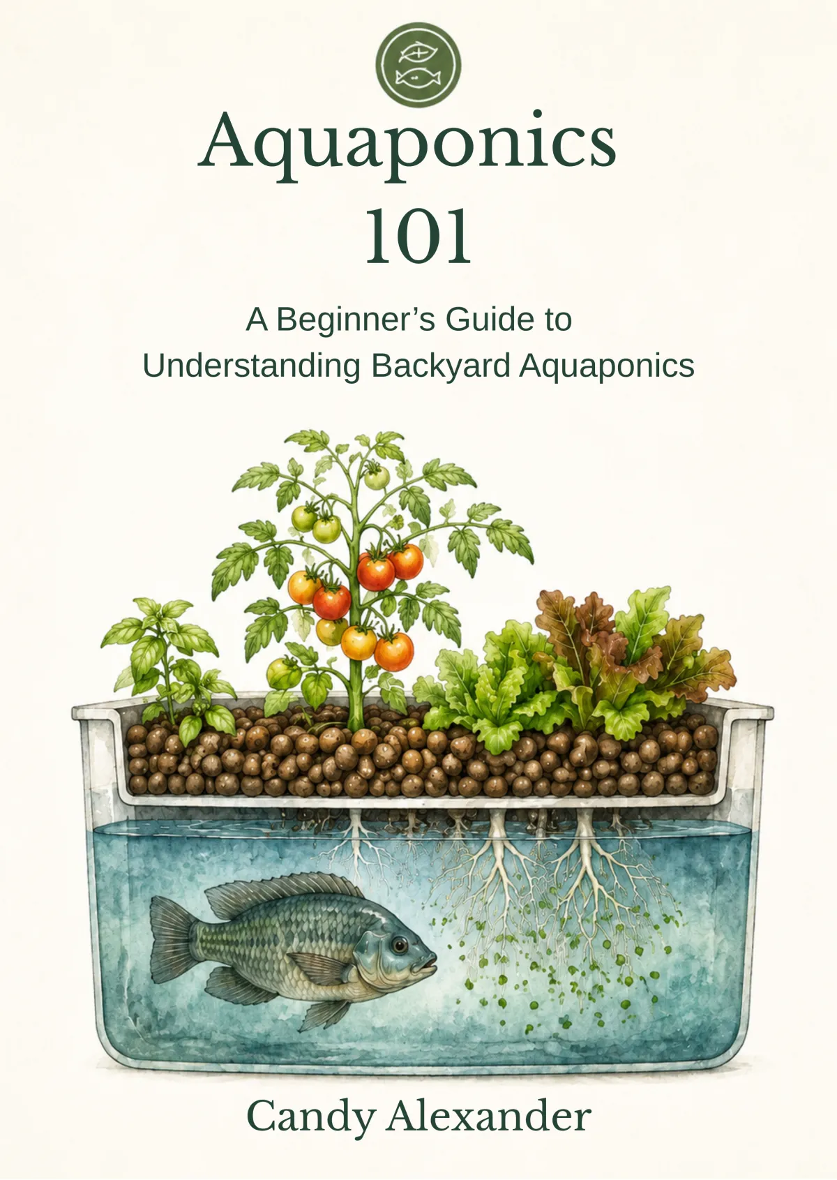 Cover of the beginner-friendly digital book Aquaponics 101.