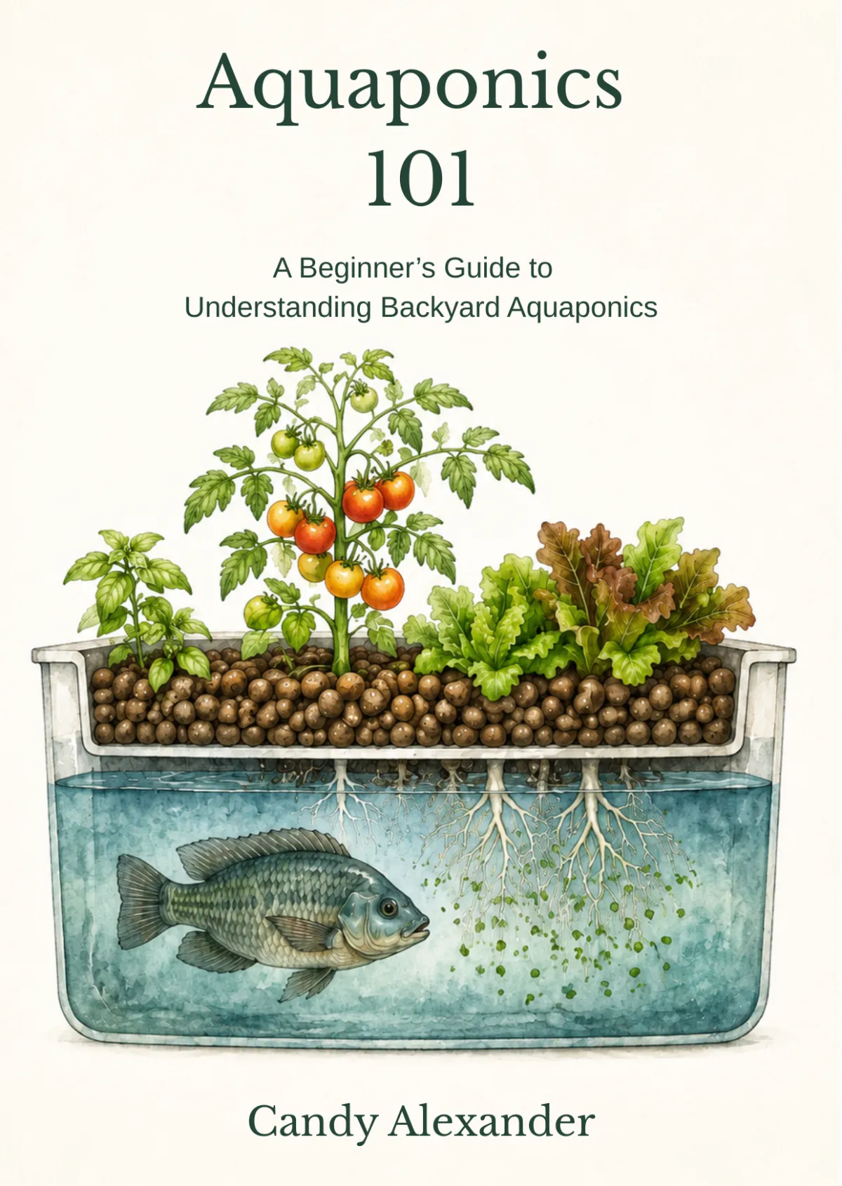 Cover of the beginner-friendly digital book Aquaponics 101.