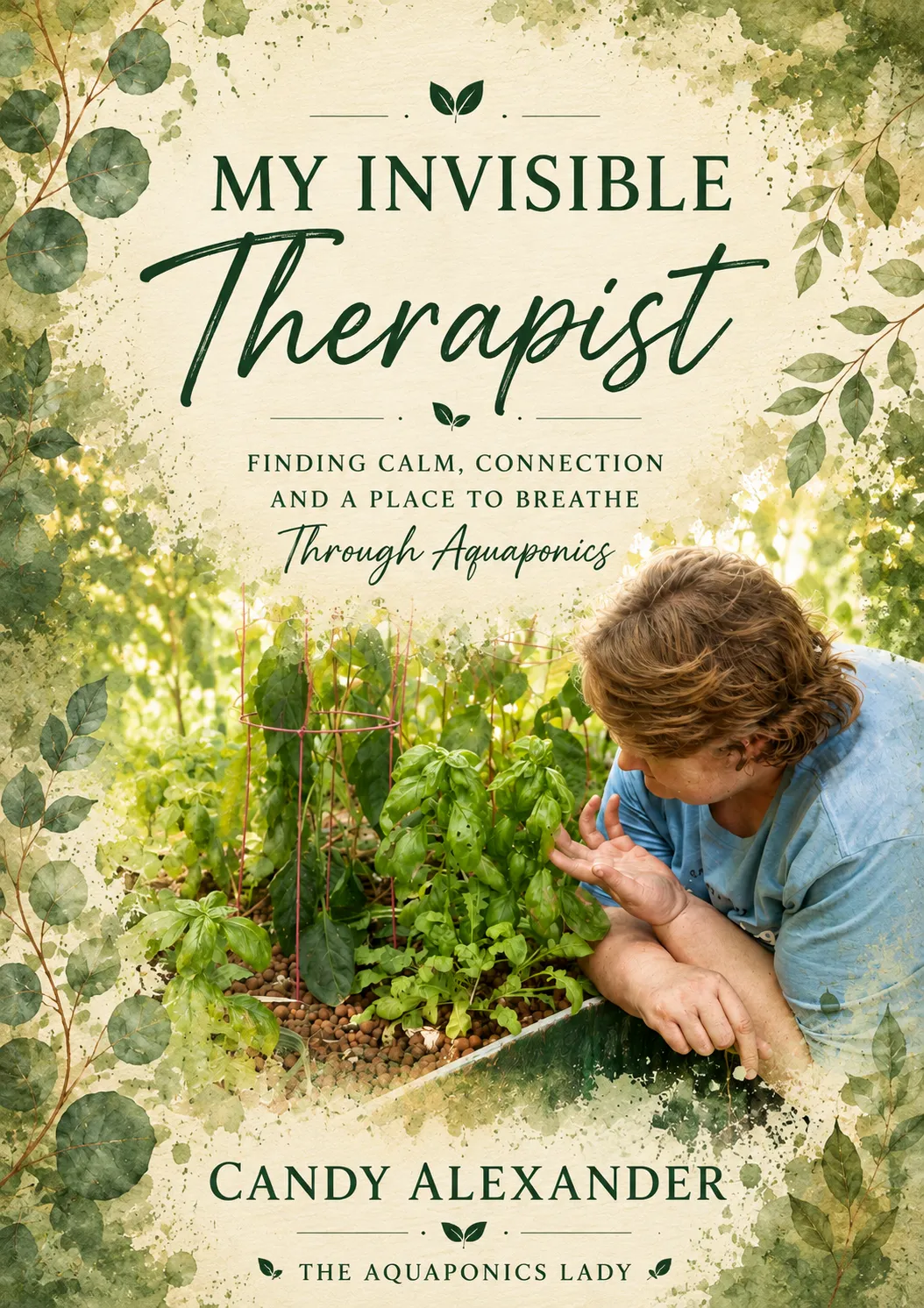 My Invisible Therapist book about Candy Alexander's personal journey with aquaponics, trauma recovery and food security