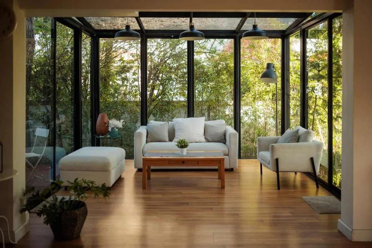 Stylish laminate flooring showcasing modern plank design