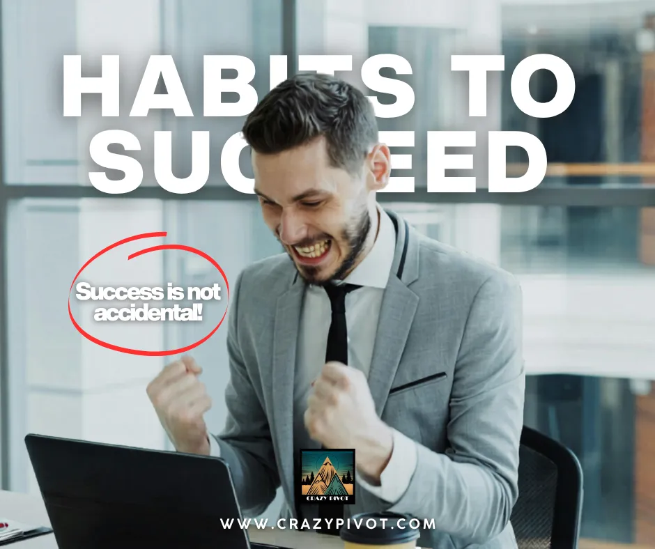 Happy businessman celebrating a small win, proof that consistent daily habits of successful entrepreneurs compound into extraordinary results over time.