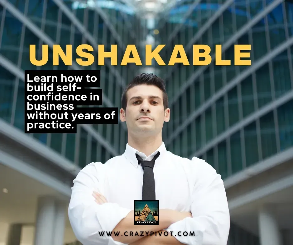 Confident businessman standing tall and leading with certainty, embodying how to build self confidence in business through action, not waiting for permission.