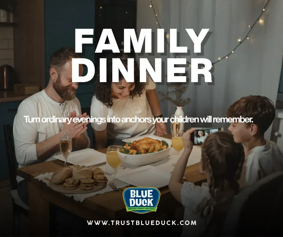 Loving family passing food and sharing stories, highlighting the ways to make family dinners special without expensive or complicated changes
