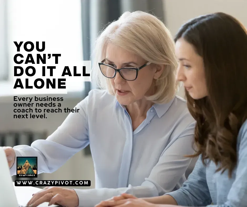 Business owner and her coach or business mentor in a strategic discussion, demonstrating why business owners need a coach for clarity, accountability, and sustainable growth.