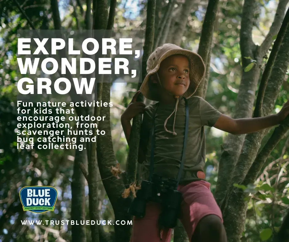Kid on outdoor expedition with backpack in Indianapolis, featuring nature activities for kids that turn ordinary walks into adventures
