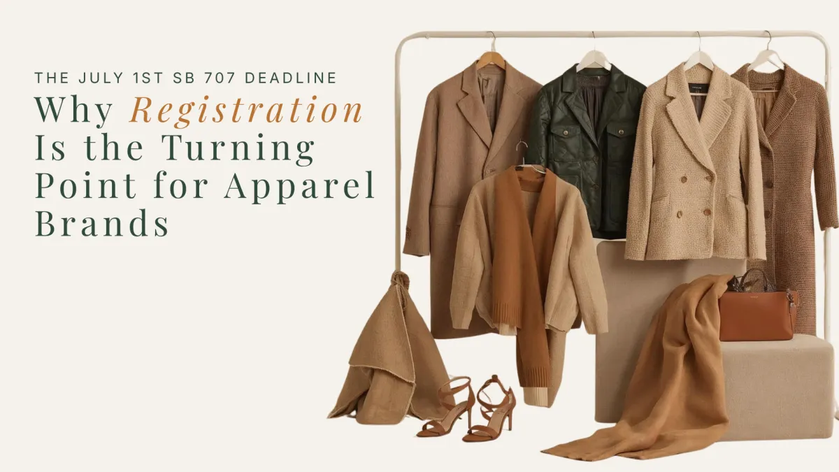 The July 1st SB 707 Deadline: Why Registration Is the Turning Point for Apparel Brands | Amalé