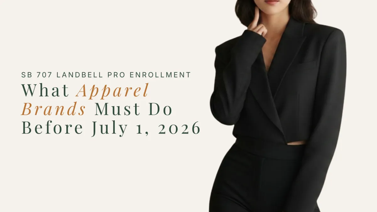SB 707 Landbell PRO Enrollment: What Apparel Brands Must Do Before July 1, 2026 | Amalé