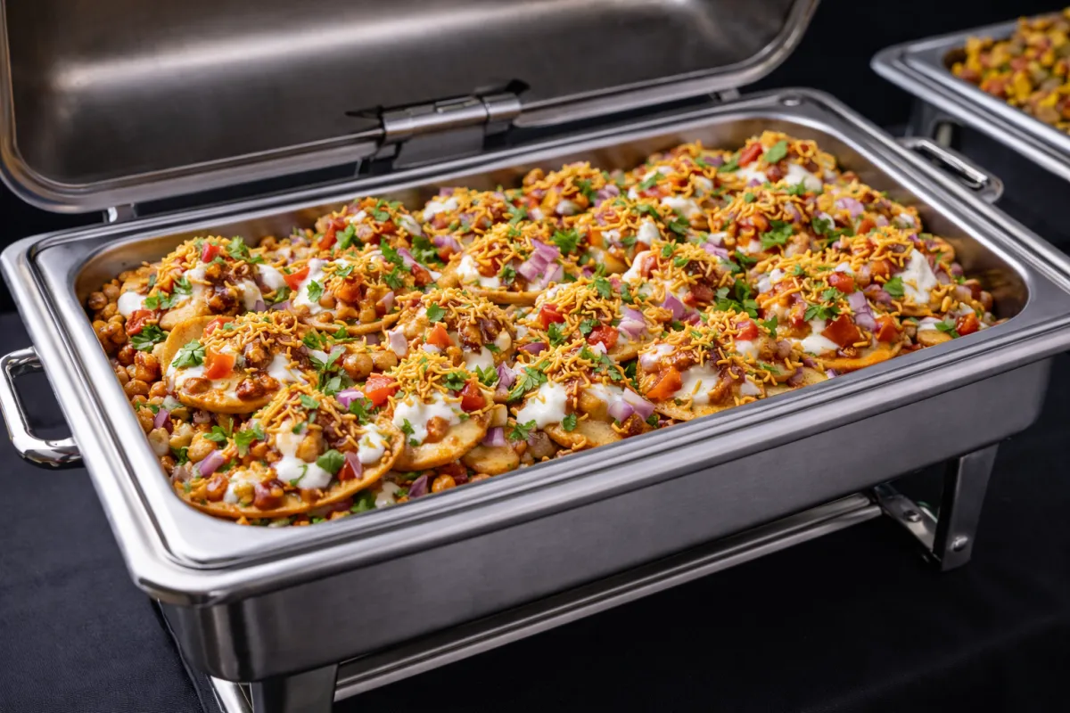 a group of people cooking in a kitchen