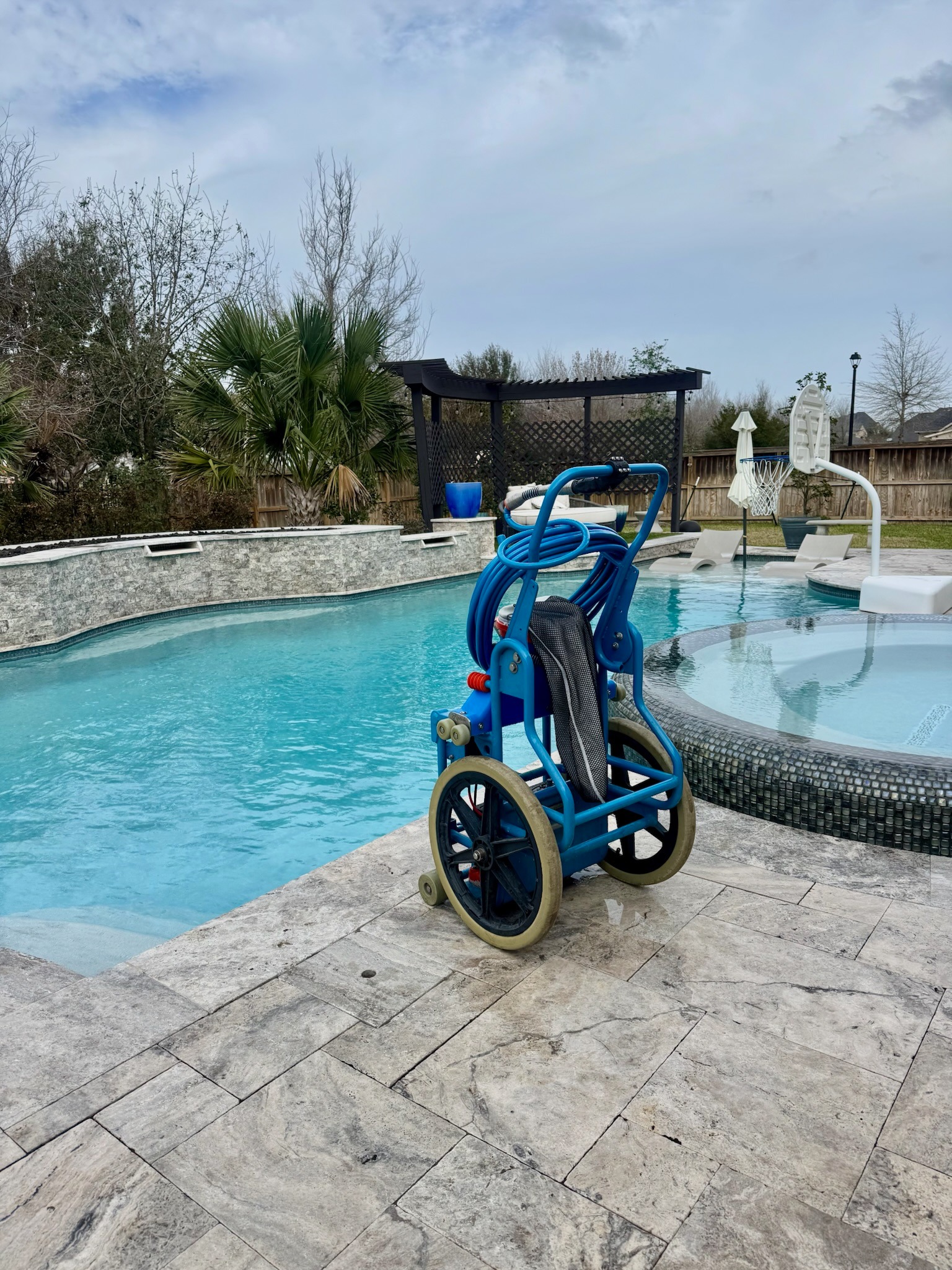 Clean, sparkling swimming pool