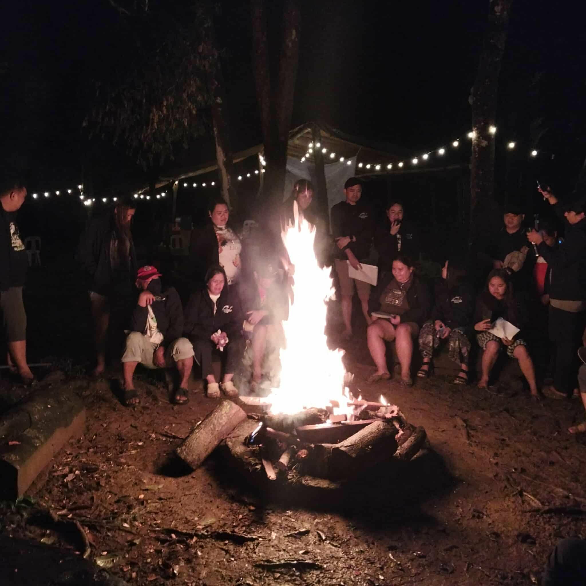 Bonfire area for group bonding