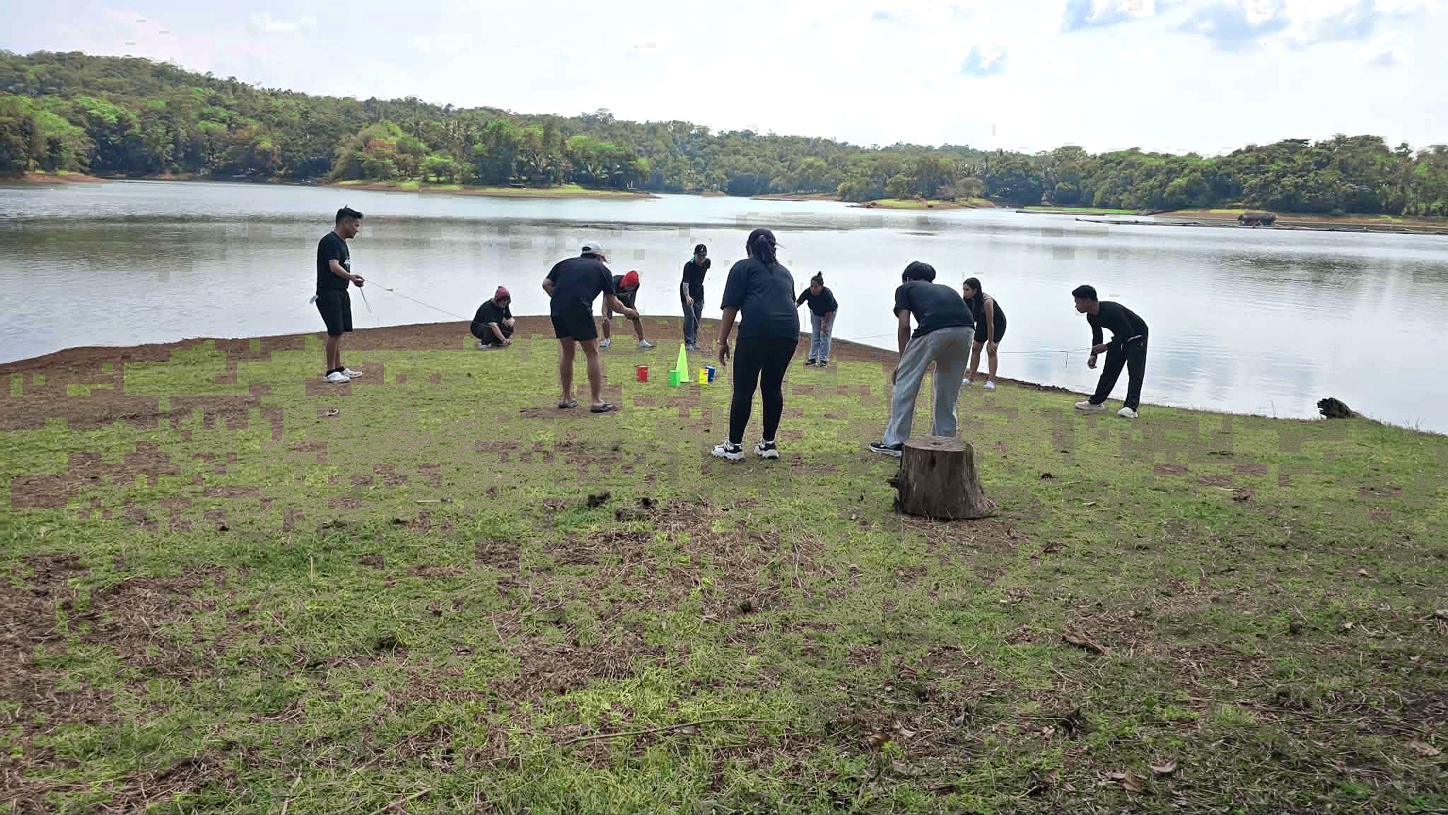 Lakeview scene with nature surroundings