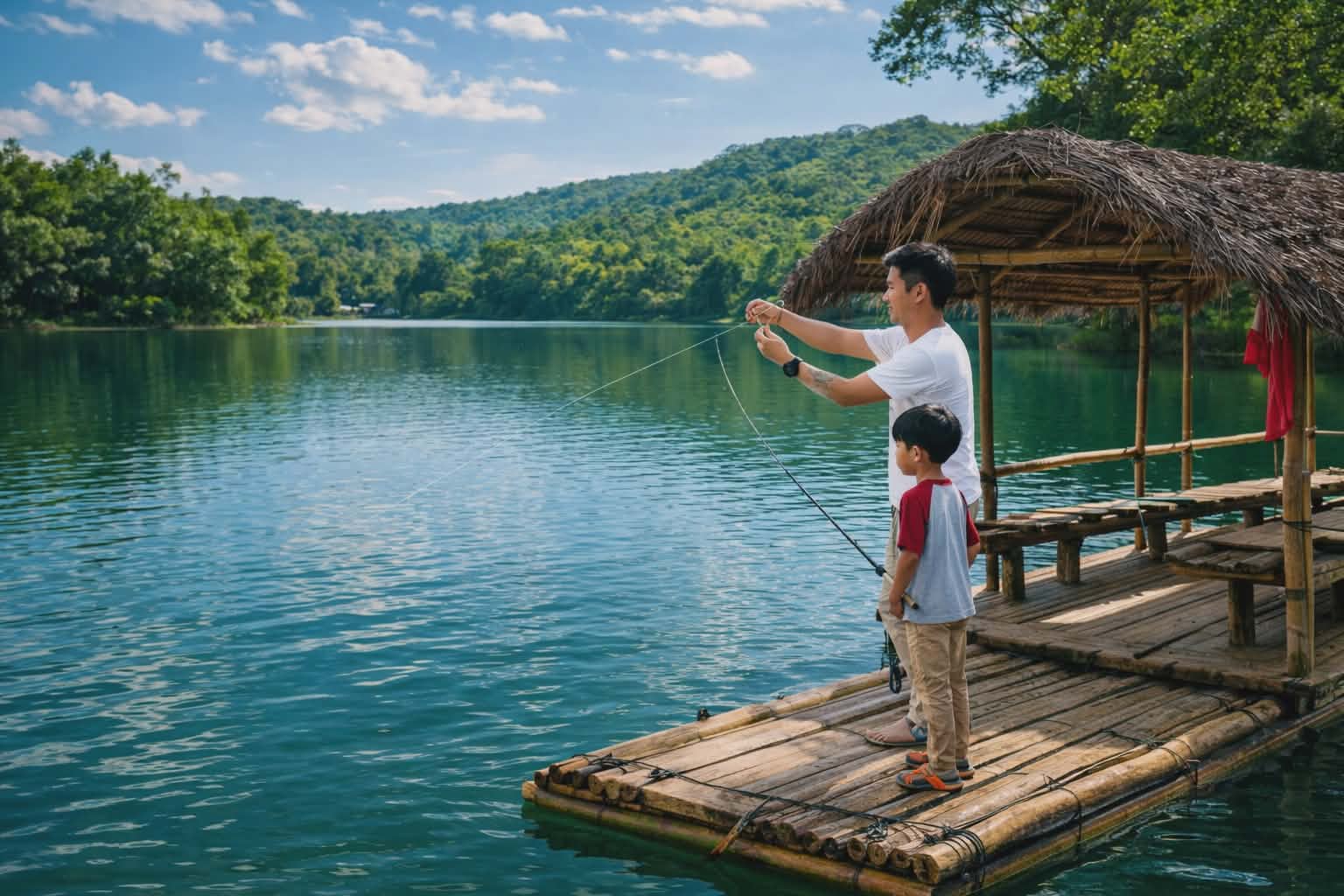 Fishing by the lake at SMFR