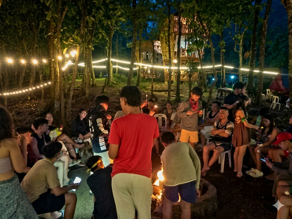 Barkada at bonfire in SMFR