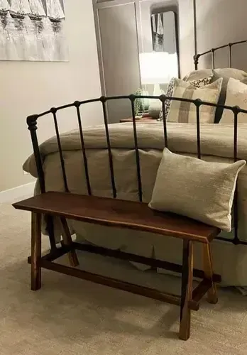Testimonial from Paul Stautberg praising Riverside Logging and Sawmill for their durable and elegant walnut wood bench, highlighting its blend of functionality and natural beauty as a standout piece in any space.