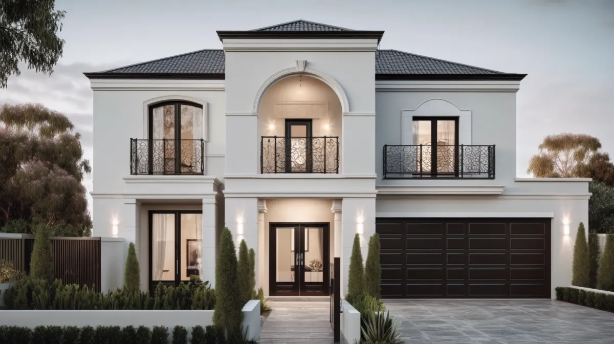 white spiral staircase with white railings