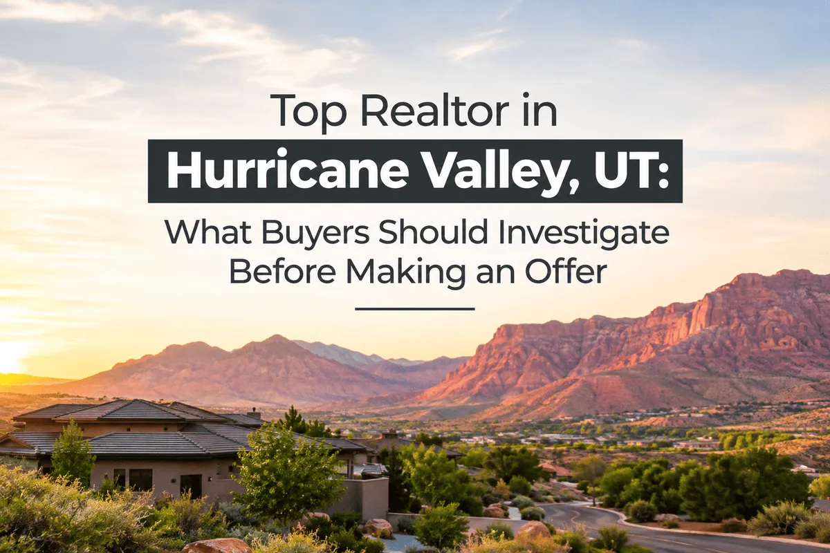 Top Realtor in Hurricane Valley, UT: Buyer Tips Before an Offer
